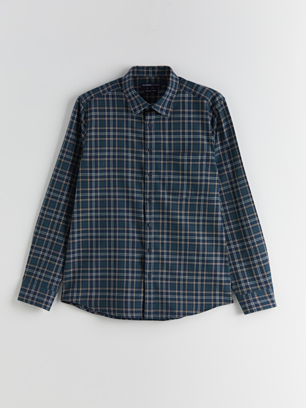 LCWAIKIKI Classic Chemise Écossaise à Manches Longues pour Hommes Coupe Régulière