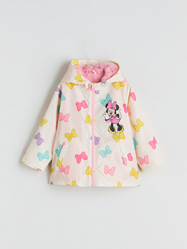 LCW Kids Kapüşonlu Minnie Mouse Baskılı Kız Çocuk Yağmurluk