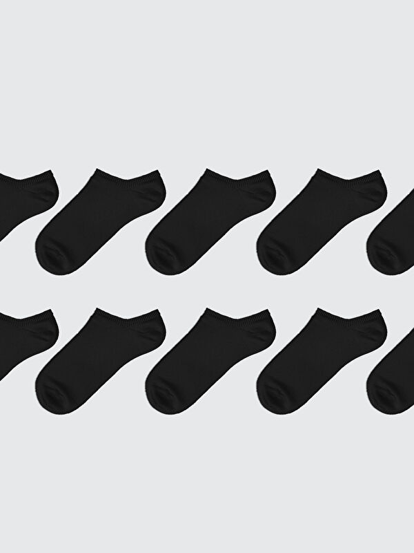 Kadın Düz Sneaker Çorap 10'lu - Görsel 3