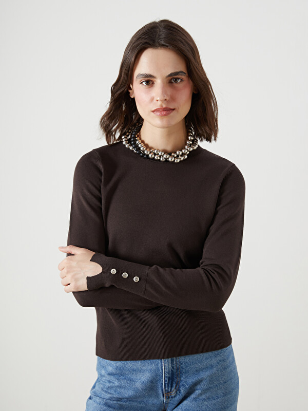 LCW Vision Pull-over en Tricot à Col Rond pour Femmes