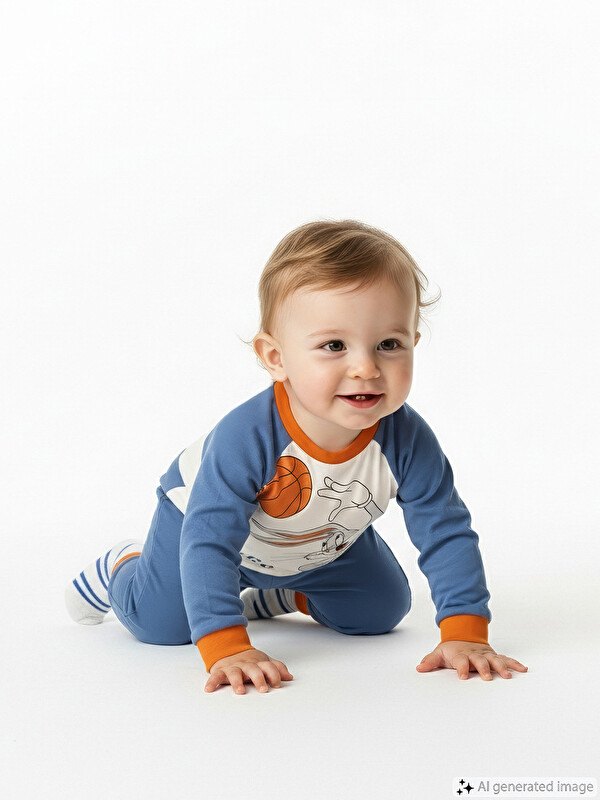 LCW baby Bugs Bunny Baskılı Erkek Bebek Pijama Takım