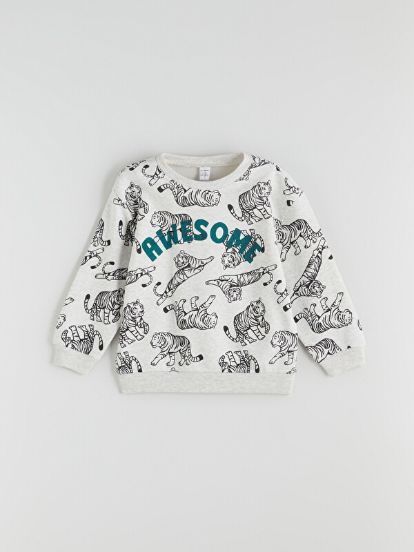LCW Kids Baskılı Erkek Çocuk Sweatshirt