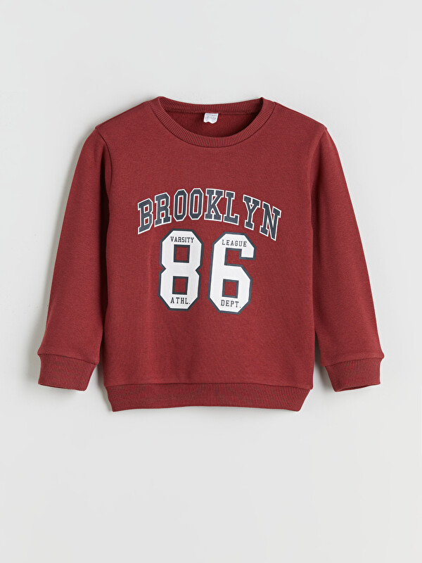 LCW Kids Text Printed Boys' Sweatshirt
