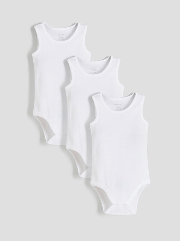 LCW baby Bisiklet Yaka Kız Bebek Çıtçıtlı Body 3'lü