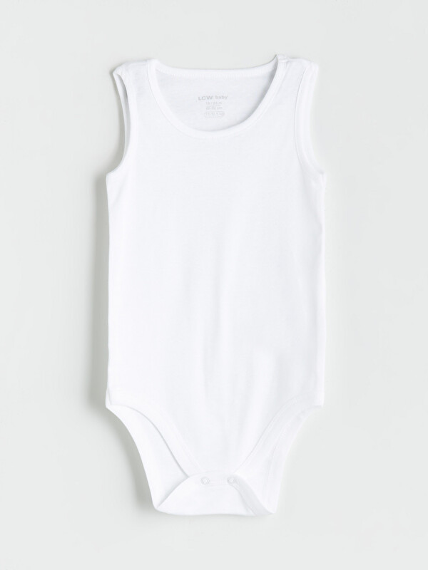 LCW baby Bisiklet Yaka Kız Bebek Çıtçıtlı Body