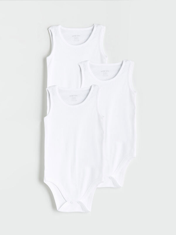 LCW baby Basic Kız Bebek Çıtçıtlı Body 3'lü