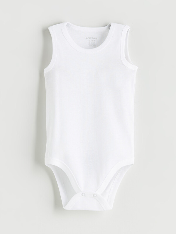 LCW baby Bisiklet Yaka Erkek Bebek Çıtçıtlı Body