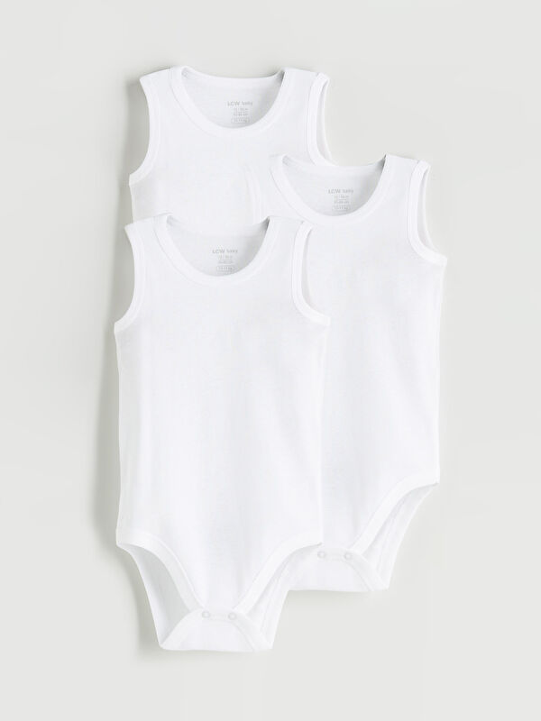 LCW baby Basic Erkek Bebek Çıtçıtlı Body 3'lü