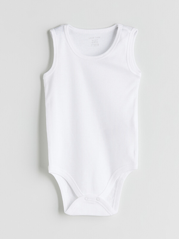 LCW baby Bisiklet Yaka Erkek Bebek Çıtçıtlı Body
