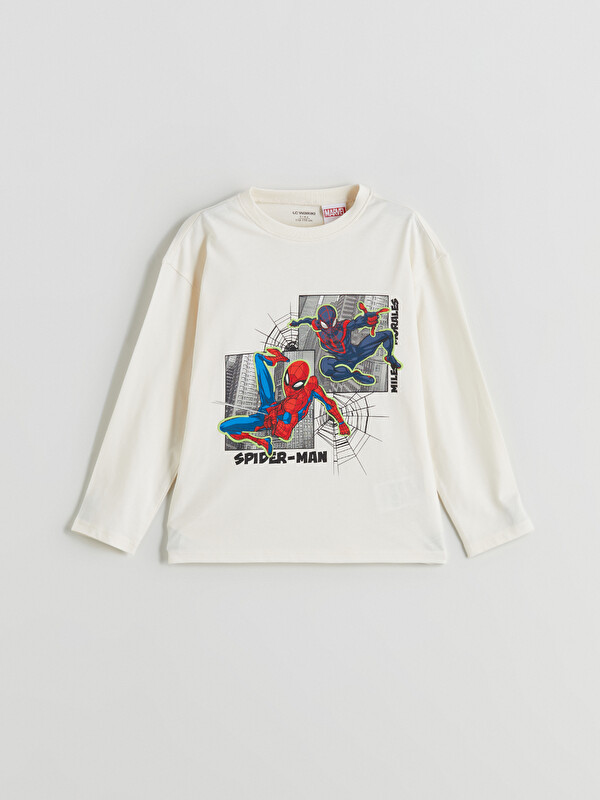 LCW Kids Spider-Man Baskılı Erkek Çocuk Tişört
