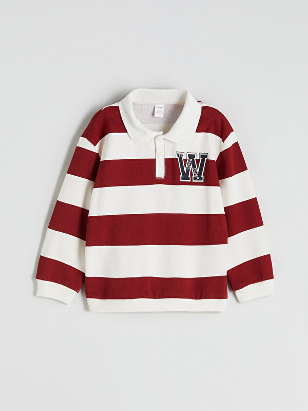 LCW Kids Polo Yaka Erkek Çocuk Sweatshirt