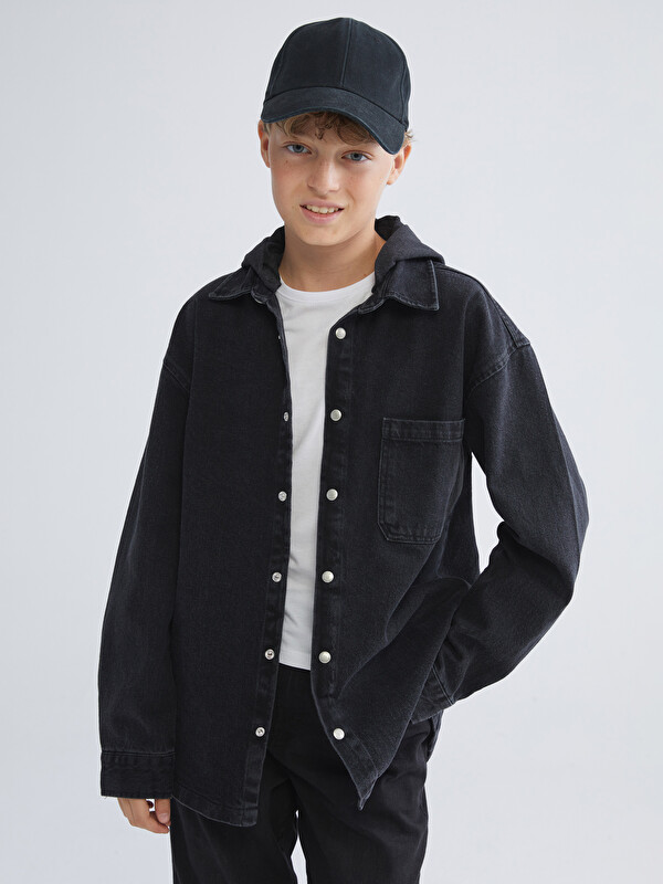 LCW Kids Basic Erkek Çocuk Jean Gömlek