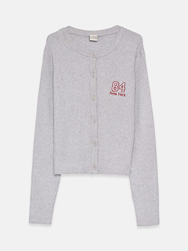 LCW Kids Crew Neck Girl Cardigan