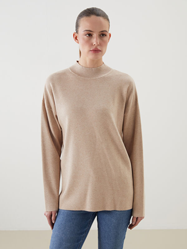 LCWAIKIKI Classic Halber Rollkragen Damen Strickpullover