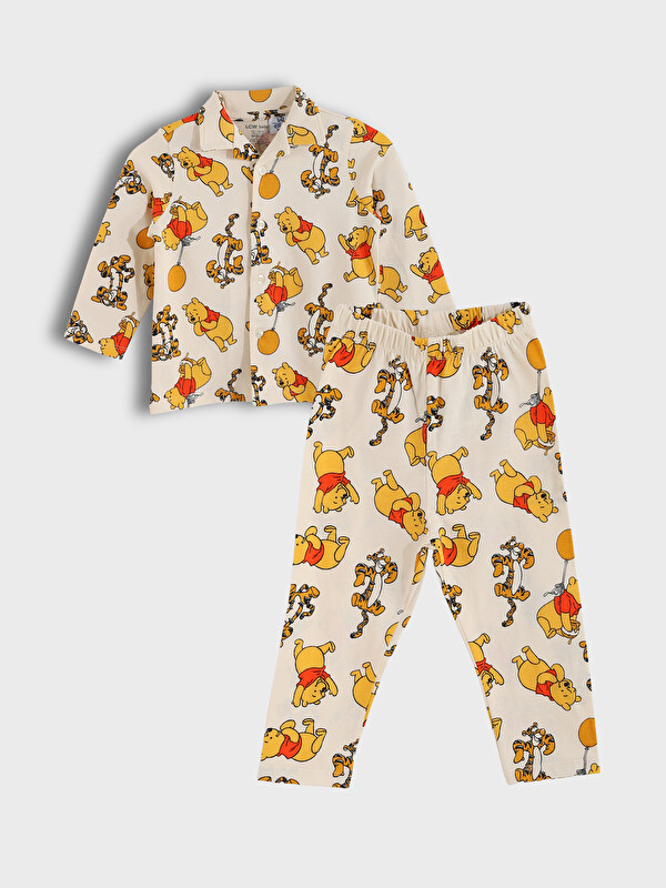 LCW baby Winnie the Pooh Printed Baby Boys' Shirt and Trousers 2 Pack Set