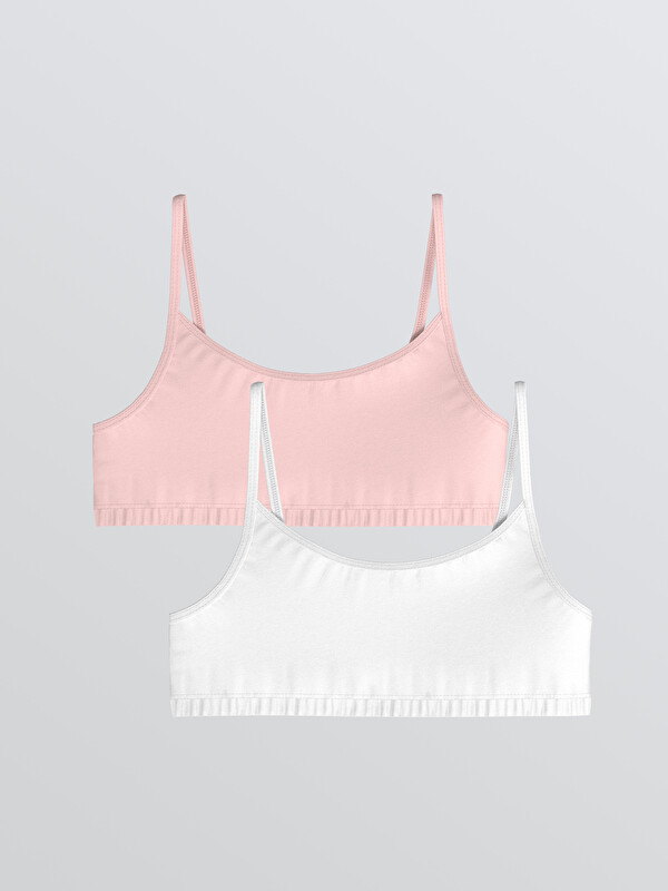 LCW Kids Lot de 2 Hauts Bustier Basique pour Filles