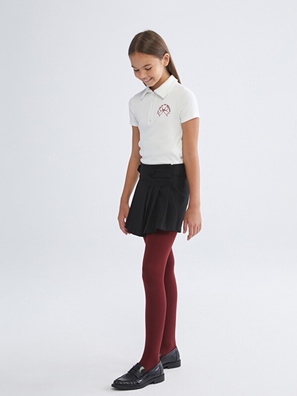 LCW Kids Pileli Kız Çocuk Şort Etek