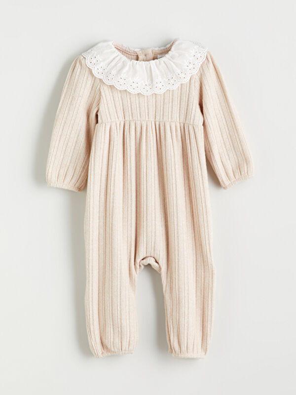 LCW baby Peter Pan Collar Baby Girl Jumpsuit