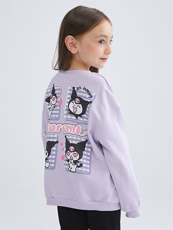 LCW Kids Kuromi Printed Girls' Sweatshirt and Leggings