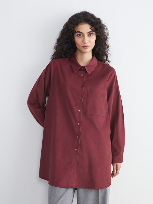 LCW Modest Velvet Women's Shirt Tunic