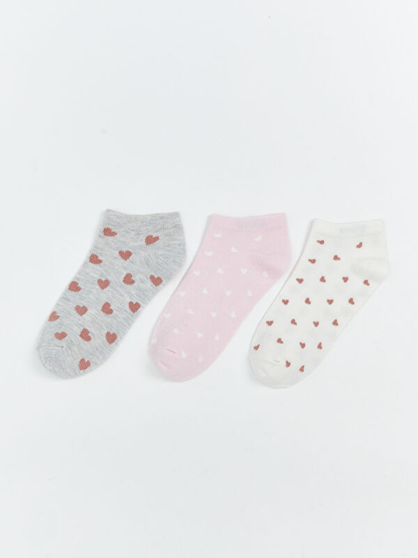 LCW DREAM Chaussettes d'entraînement à motifs cœur pour Femmes, lot de 3 pièces