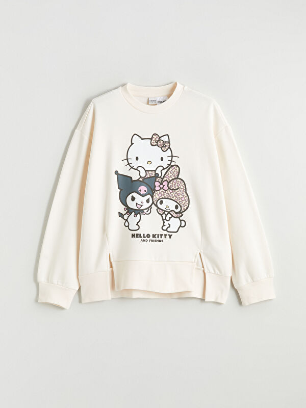 LCW Kids Hello Kitty Baskılı Kız Çocuk Sweatshirt
