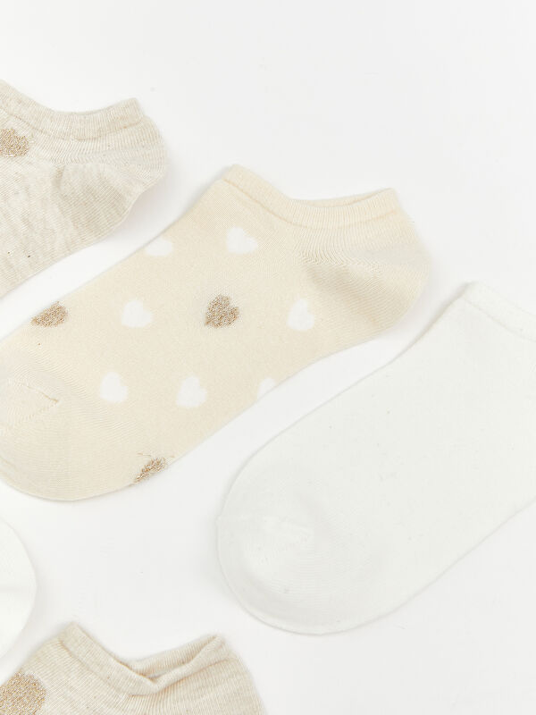 Desenli Kadın Sneaker Çorap 5'li - Görsel 4