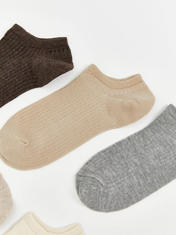 Kadın Düz Sneaker Çorap 5'li - Görsel 3