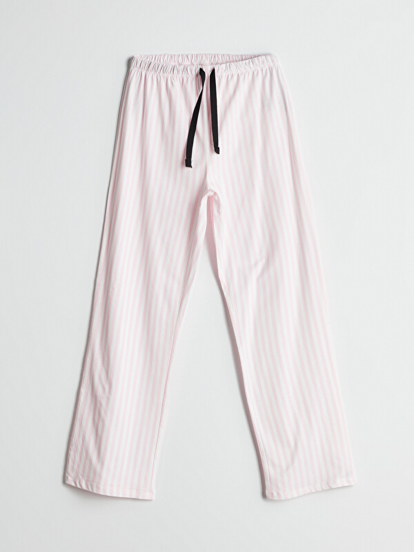LCW DREAM Beli Lastikli Çizgili Kadın Pijama Altı