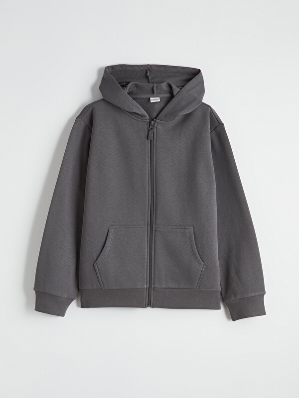 LCW Kids Kapüşonlu Kız Çocuk Fermuarlı Sweatshirt