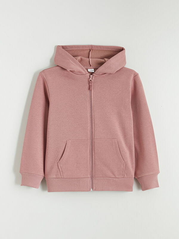 LCW Kids Uzun Kollu Kız Çocuk Fermuarlı Sweatshirt