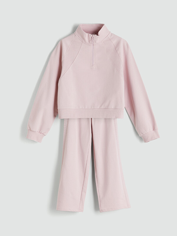 LCW Kids Ensemble Sweatshirt Fille à Col Cheminée