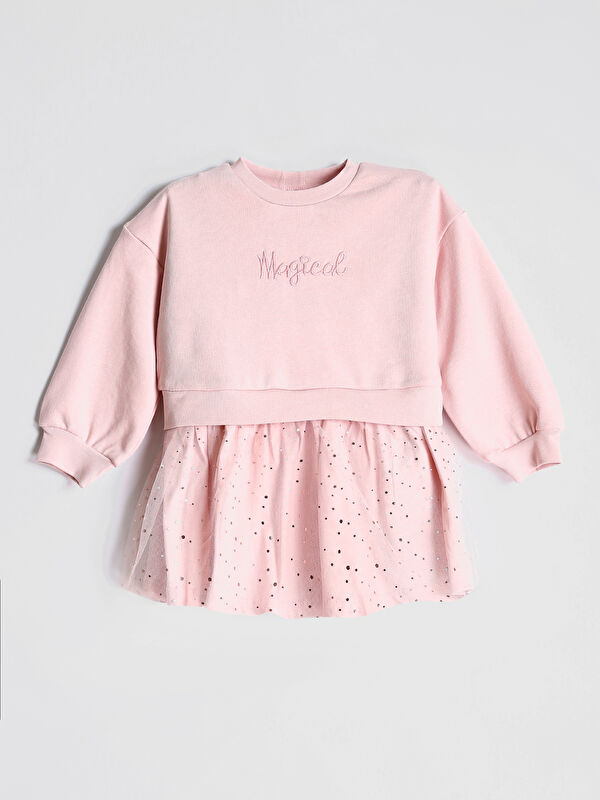 LCW Kids Crew Neck Girls' 3 Thread Dress