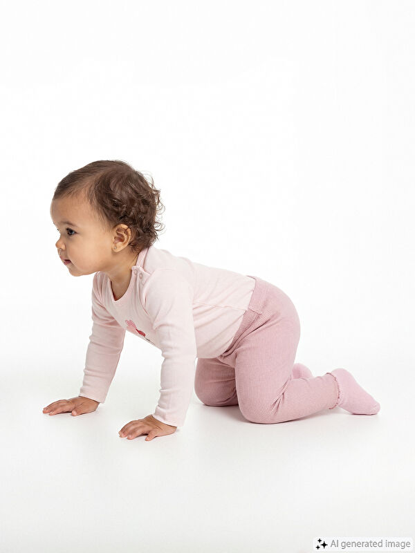LCW baby Beli Lastikli Kız Bebek Tayt