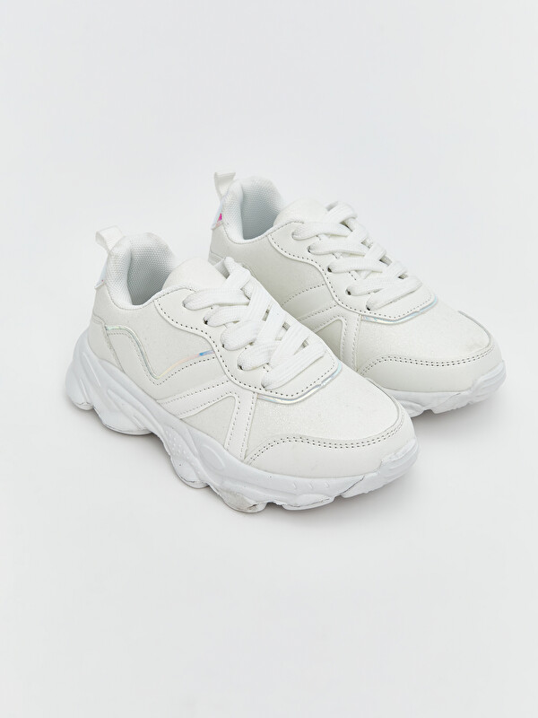 LCW STEPS Leather Look Lace-Up Baby Girl Sneakers