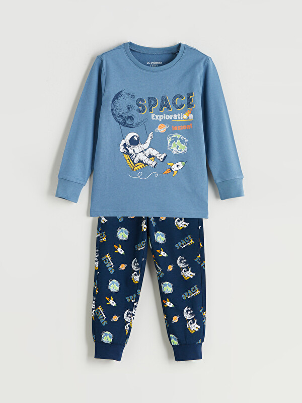 LCW Kids Піжамний комплект для хлопчиків з круглим вирізом горловини
