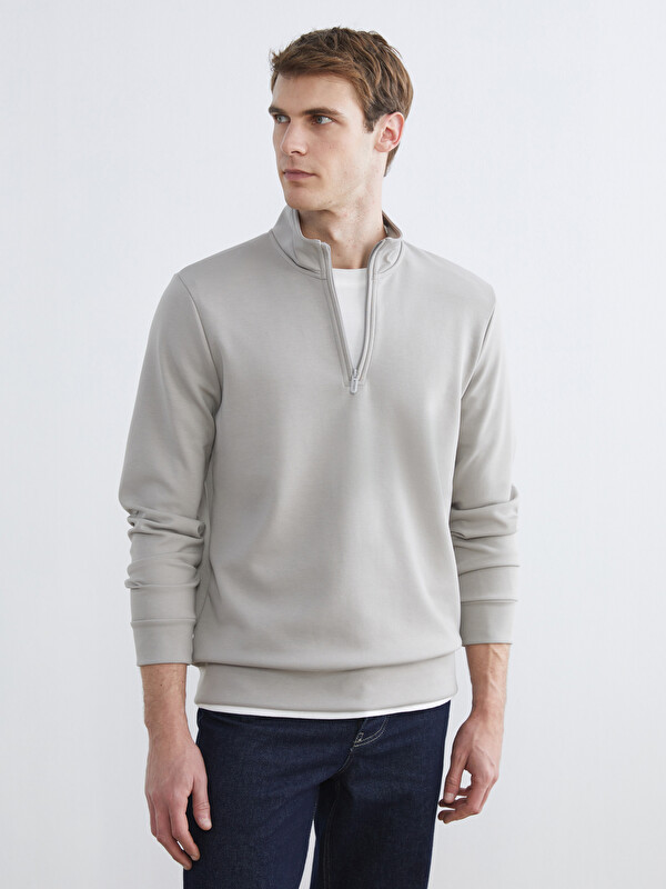 SOUTHBLUE Dik Yaka Erkek Sweatshirt