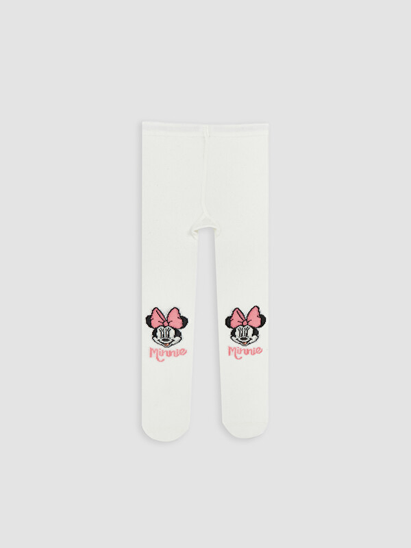 LCW baby Minnie Mouse Nakışlı Kız Bebek Külotlu Çorap