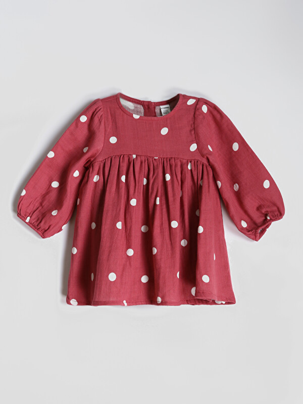 LCW Kids Robe en Popeline à Col Rond pour Filles