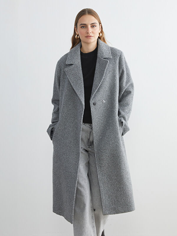 LCWAIKIKI Classic Jacket Collar Women's Cachet Overcoat