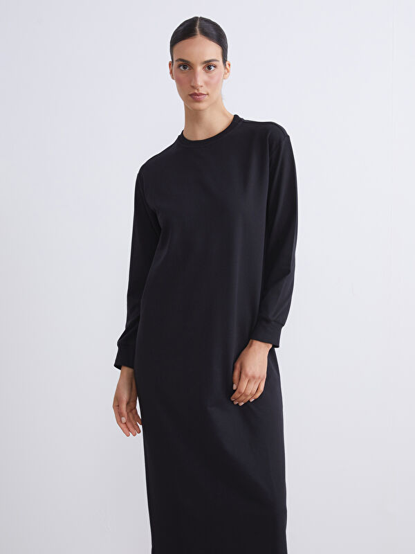 LCW Modest Crew Neck Sweat Dress
