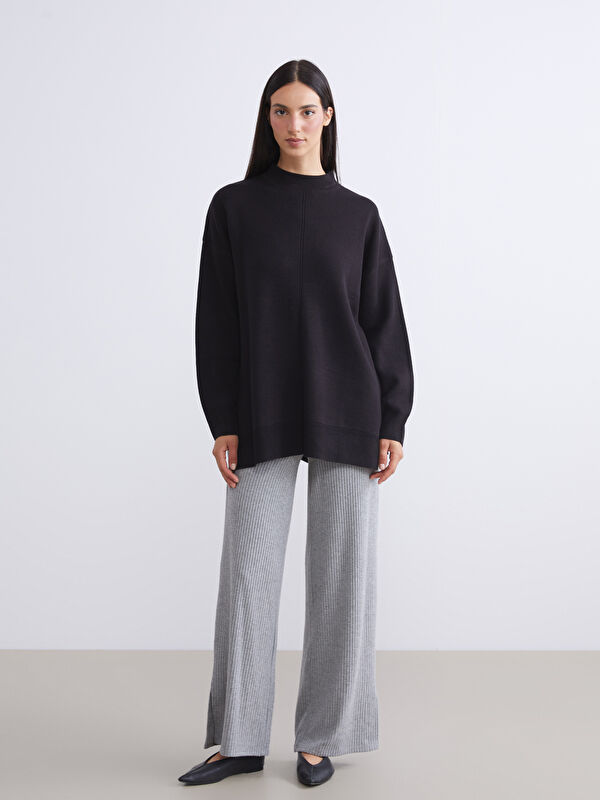 LCW Modest Pantalon Texturé à Taille Élastiquée pour Femmes