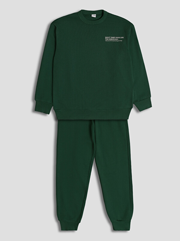 LCW Kids Crew Neck Boys' Tracksuit Set