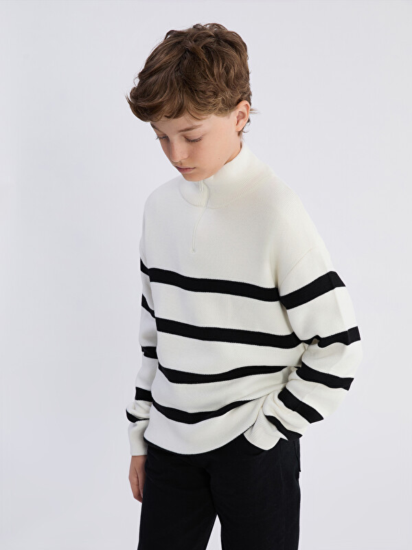 LCW Kids Funnel Neck Boys' Knitwear Sweater
