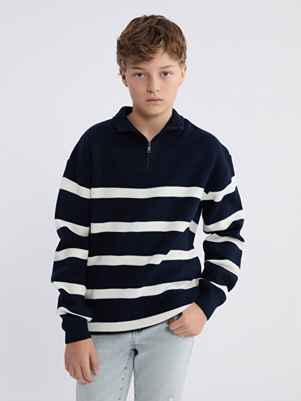 LCW Kids Funnel Neck Boys' Knitwear Sweater