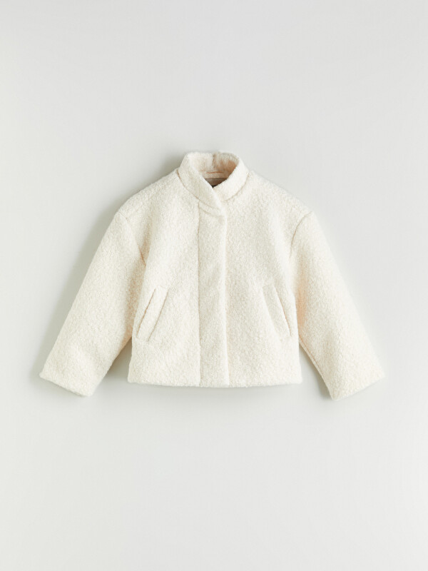 LCW Kids Dik Yaka Kız Çocuk Teddy Mont