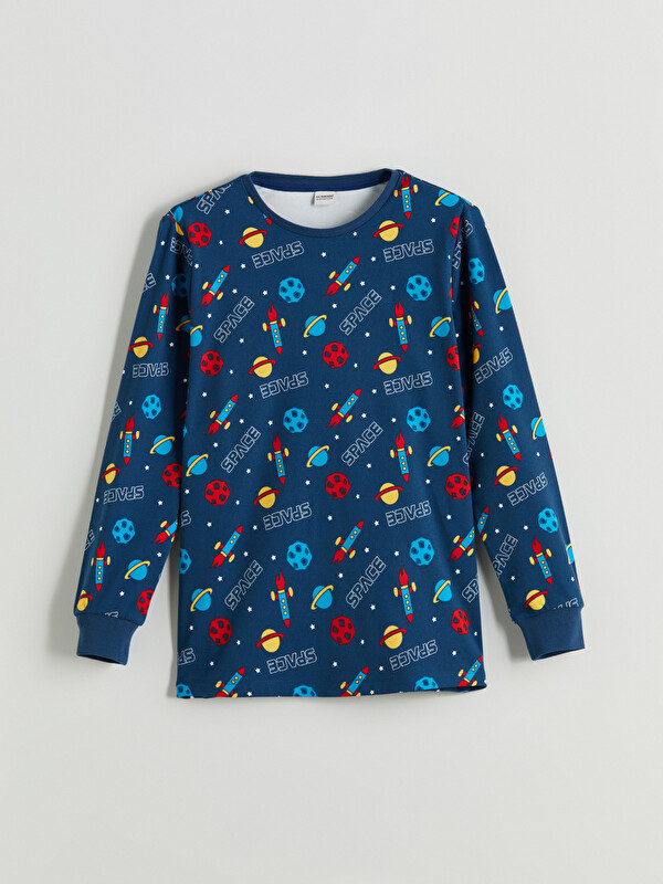 LCW Kids Baskılı Erkek Çocuk Pijama Üst