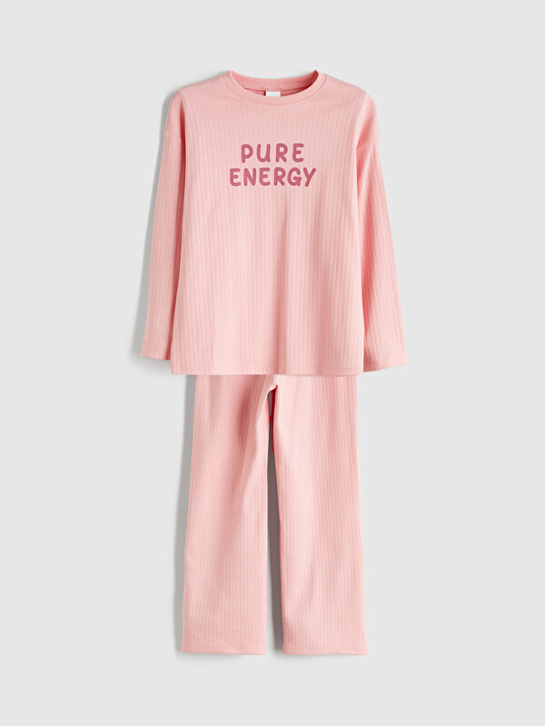 LCW Kids Bisiklet Yaka Kız Çocuk Pijama Takımı