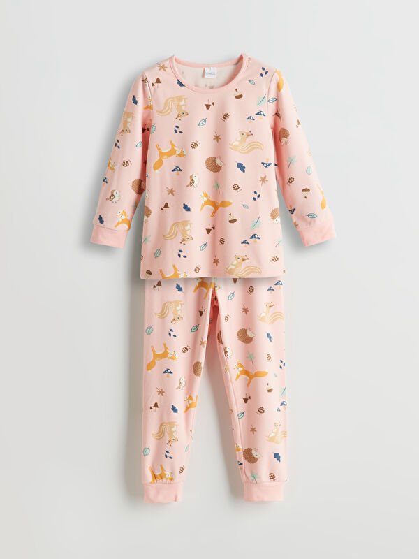 LCW Kids Bisiklet Yaka Kız Çocuk Pijama Takımı