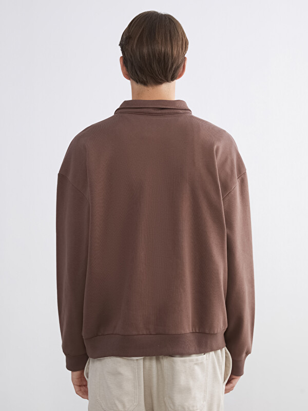 XSIDE Funnel Neck Printed Thick Men's Sweatshirt - W5AB05Z8-ZCX